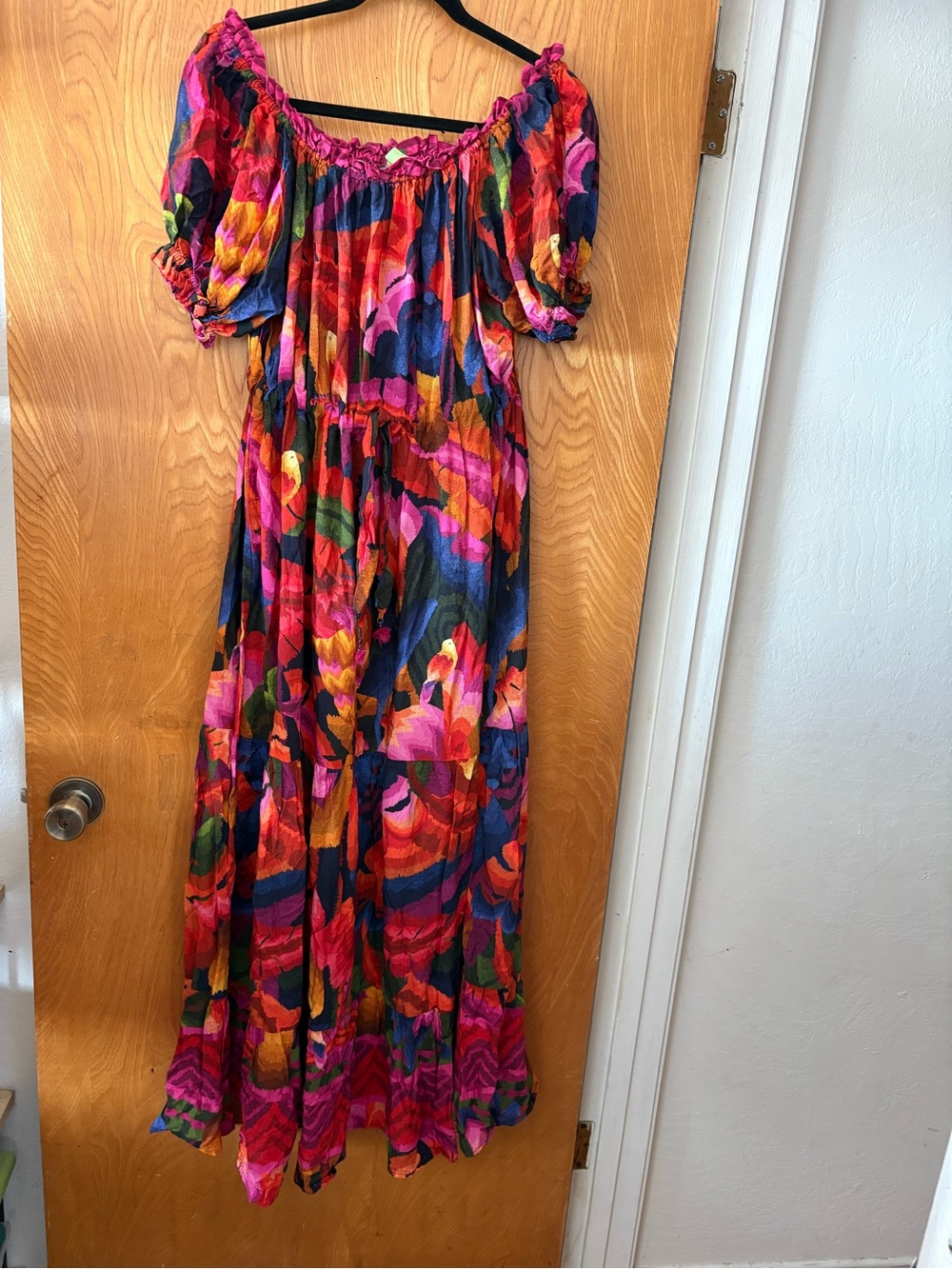 FARM Rio Vibrant Multi-Color Off-Shoulder Maxi Dress M - Picture 2 of 8